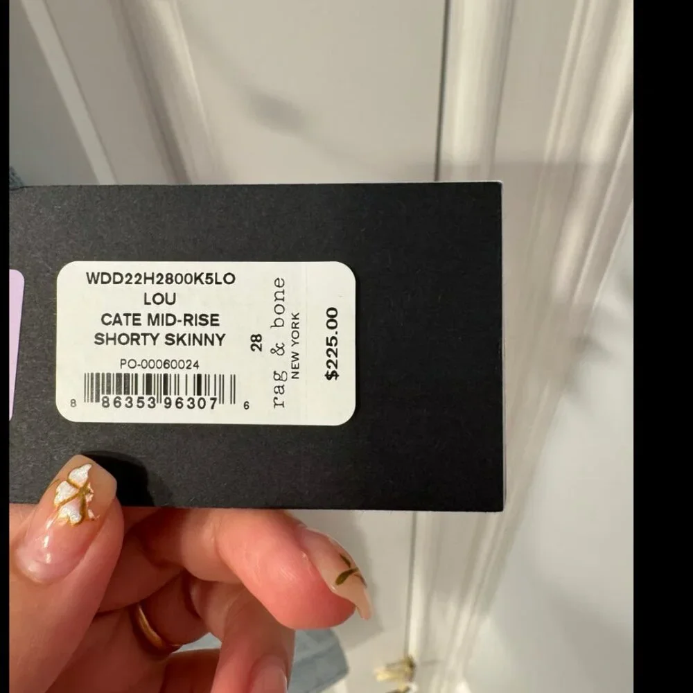 Rag & Bone Cate mid rise shorty skinny in Lou Size 28 - Picture 3 of 8